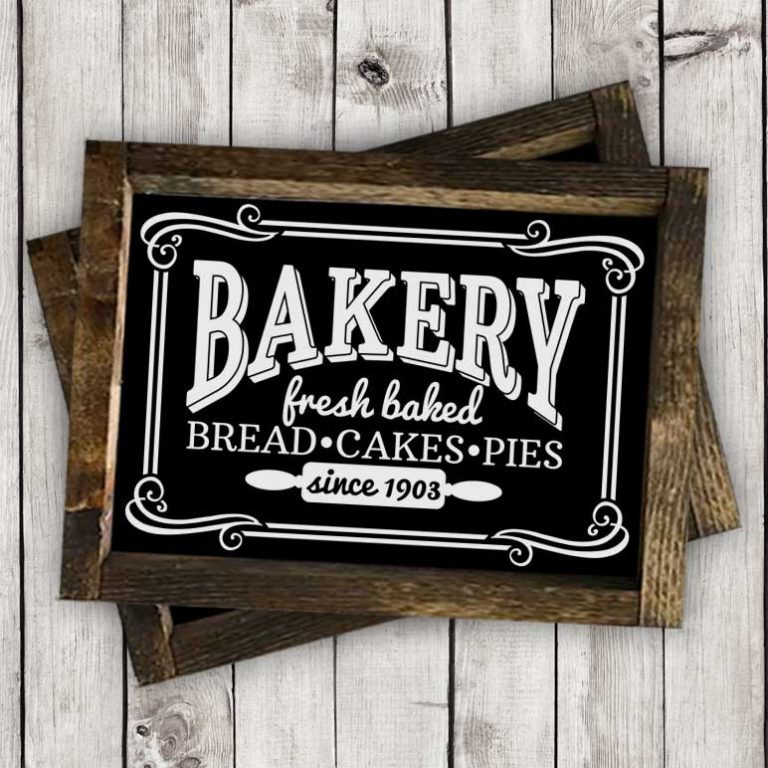 Vintage Bakery Sign Cut File Burton Avenue