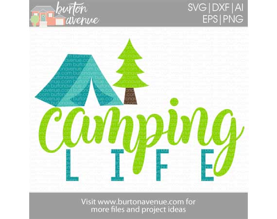 Camping Life w/Tent and Tree