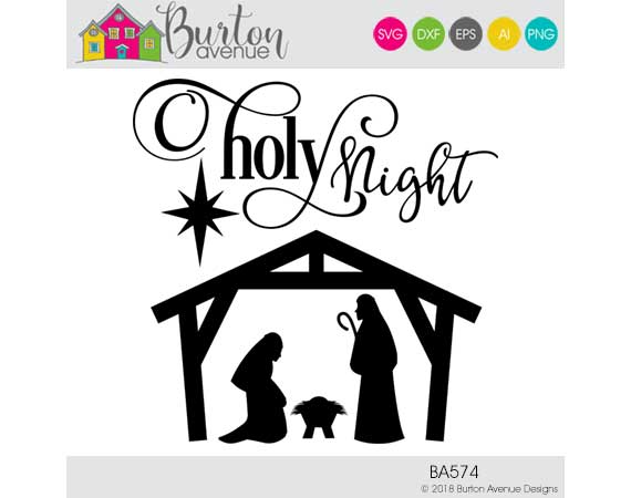 O Holy Night, Christmas Free Svg File - SVG Heart