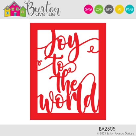 Joy to the World Shaker Card and Envelope