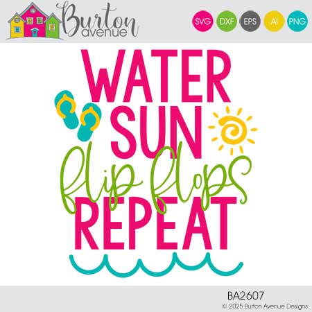 Water Sun Flipflops Repeat